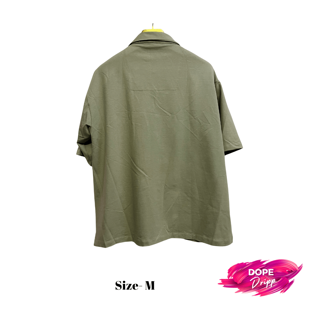 Cuban baggy shirt Made from stretchable cotton fabric