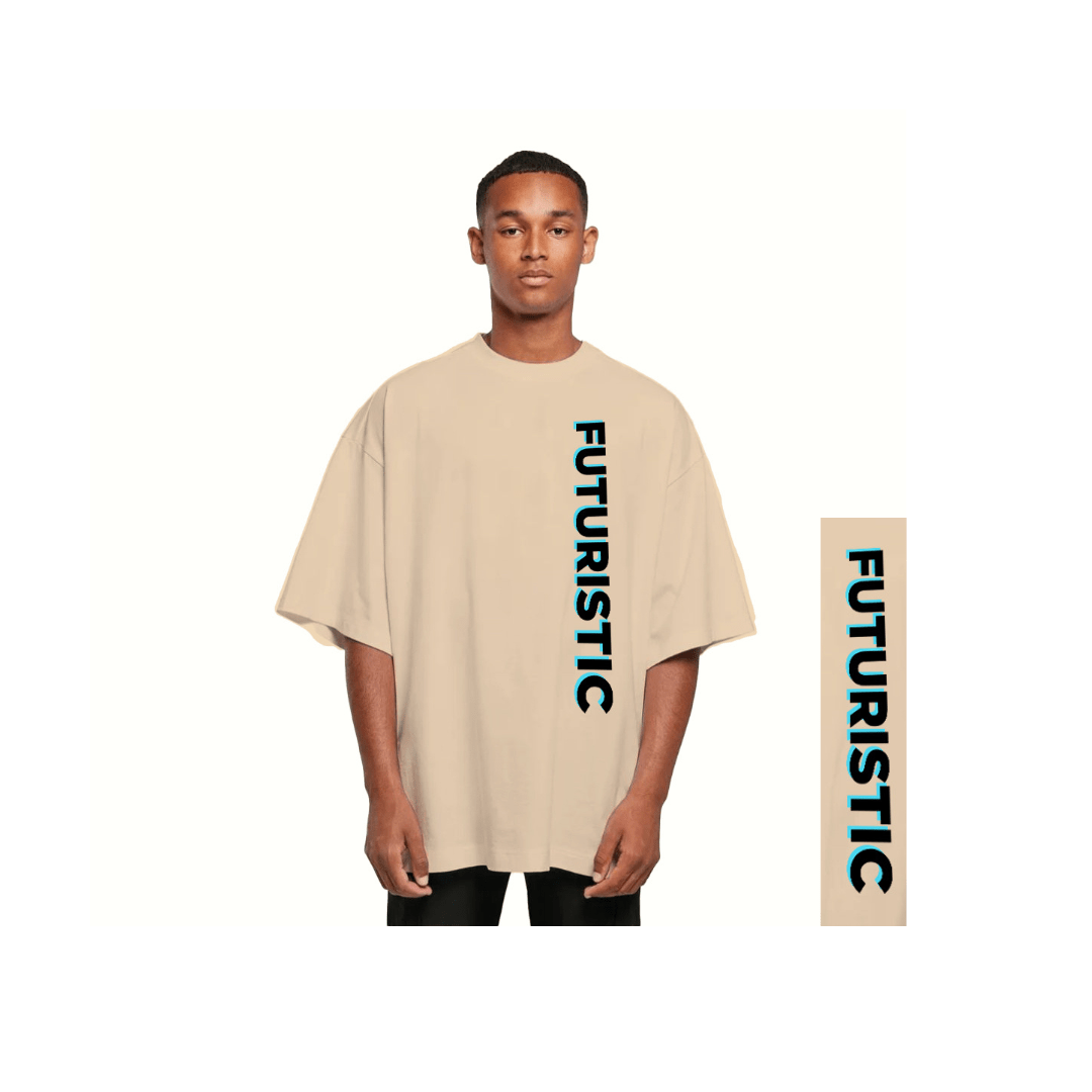 Futuristic Style Drop Shoulder Tee