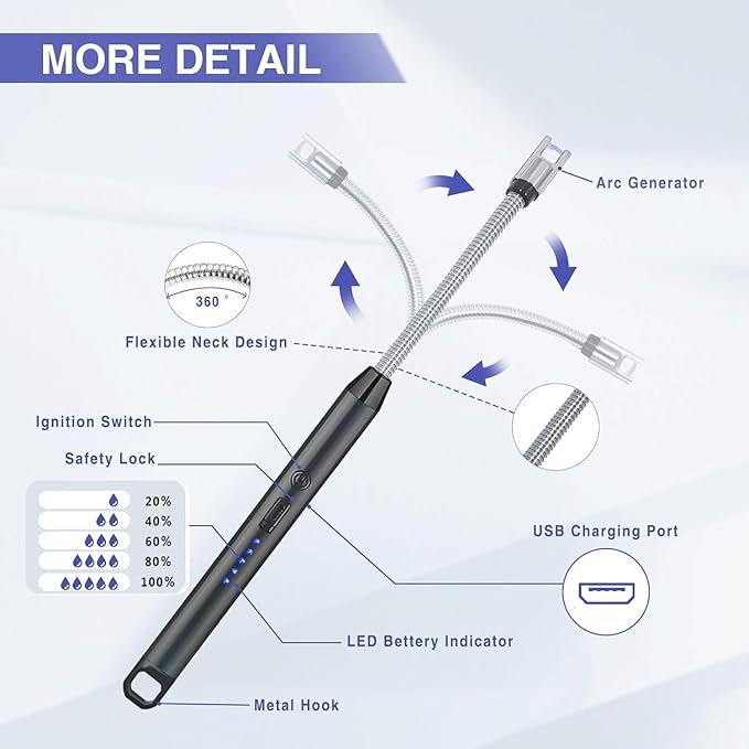 Rechargeable Electric Lighter for Kitchen