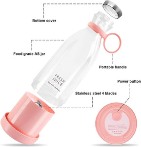 Rechargeable Hand Juicer, Fruit Juices Mixer Maker (Multicolor)
