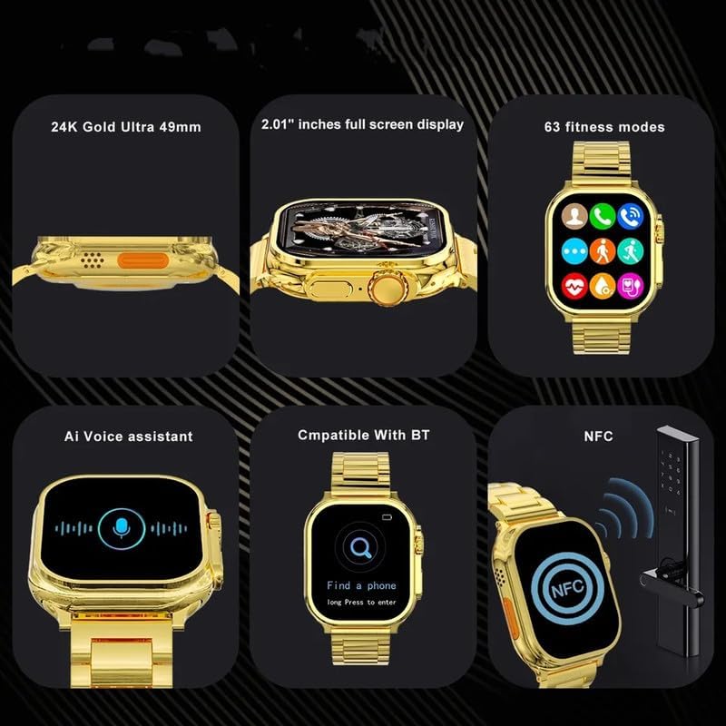 Golden Sport & Health Tracker Smartwatch