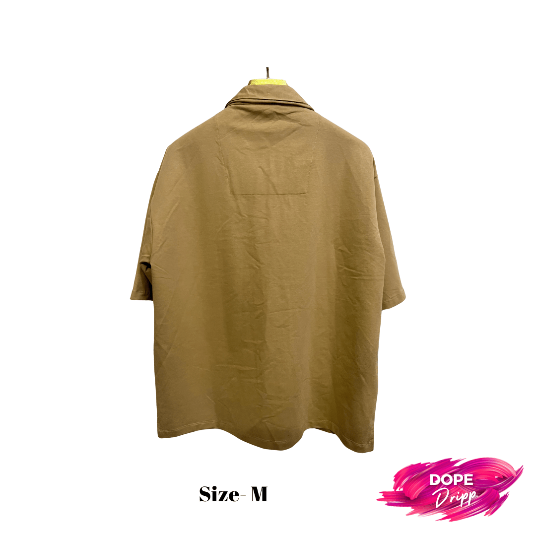 Cuban baggy shirt Made from stretchable cotton fabric