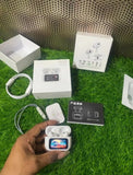 Display Ear Buds - Wireless Earbuds with Remote Photography, Change Wallpaper, Lock Screen | LED Touchscreen Control | ANC+ENC