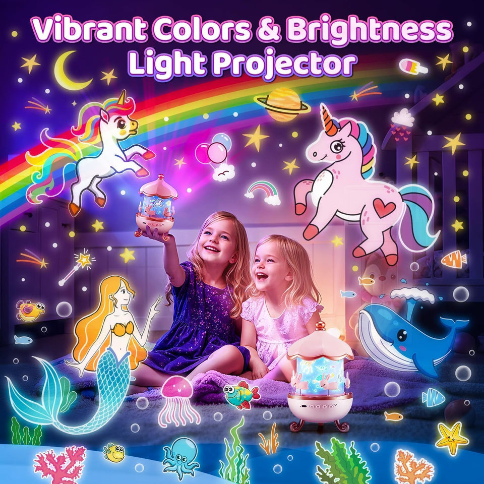 Bunny Night Light Projector, 360° Rotatable