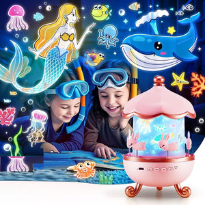 Bunny Night Light Projector, 360° Rotatable